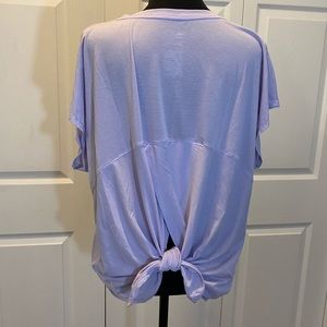 Lot of 2 tie-back workout tops from Target-lilac and black, size 1X